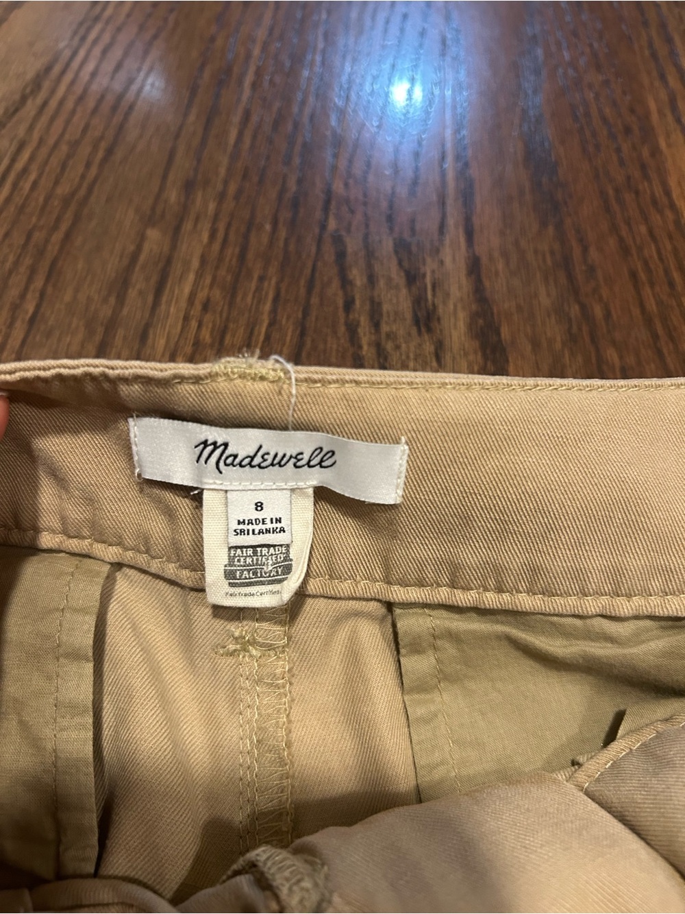 Madewell Size 8 Khaki High Rise Wide Leg Pants - Picture 4 of 8